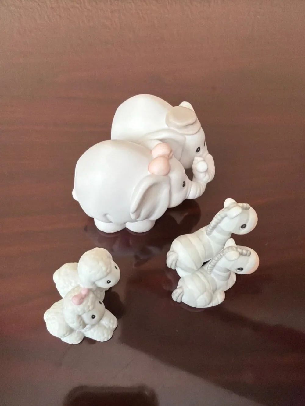 3 X Precious Moments Noah's Ark 2 By 2 Elephant 530131 Lamb 530077 Zebra 127809